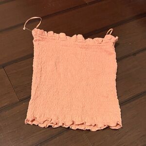 Love Tree Coral Smocked Top